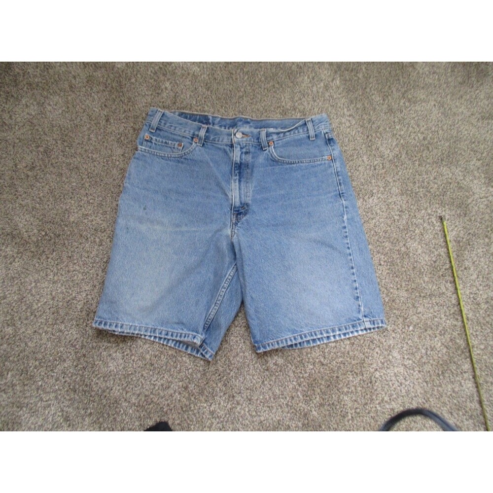 Vintage y2k levis 550 mens jean shorts 36 made in gautemala blue